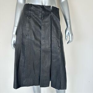 NWT!!! Brioni women snake skin leather skirt size 12 US Authentic Retail 6500$